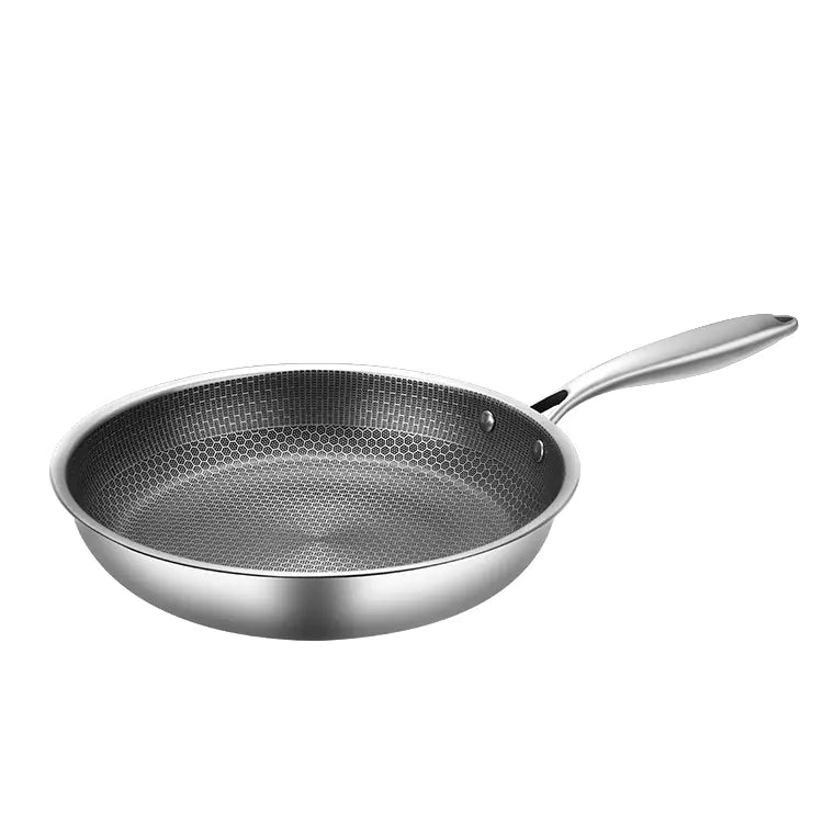 Stainless Steel Honeycomb Full Screen Frying Pan
